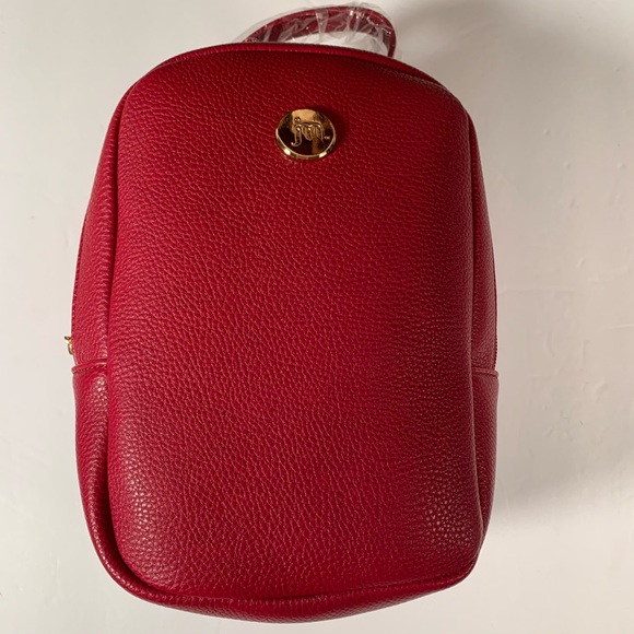 maroon backpack purse
